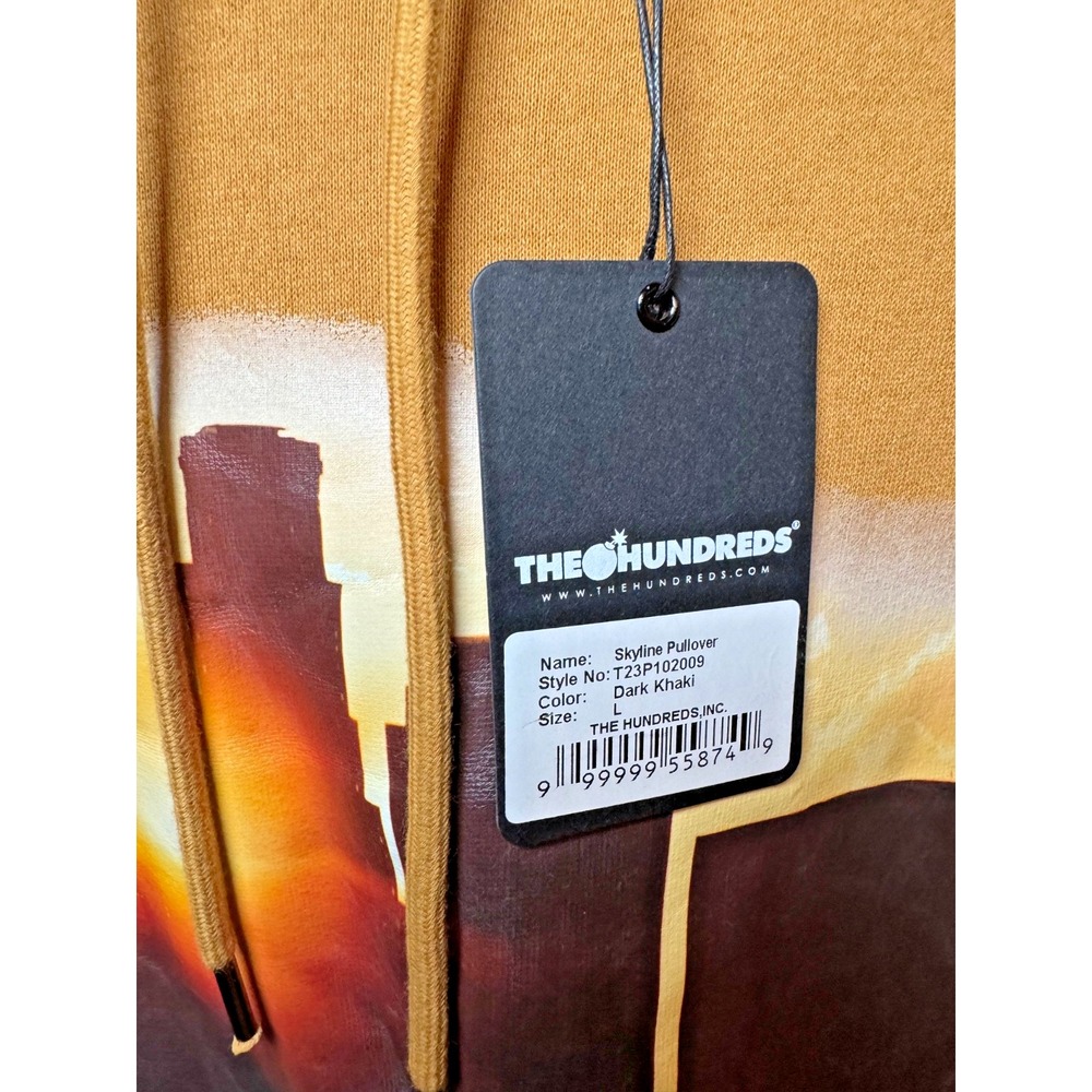 NWT THE HUNDREDS SKYLINE HOODIE DARK KHAKI SIZE L